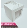 Caja para Tartas 25x25x25cm Blanca