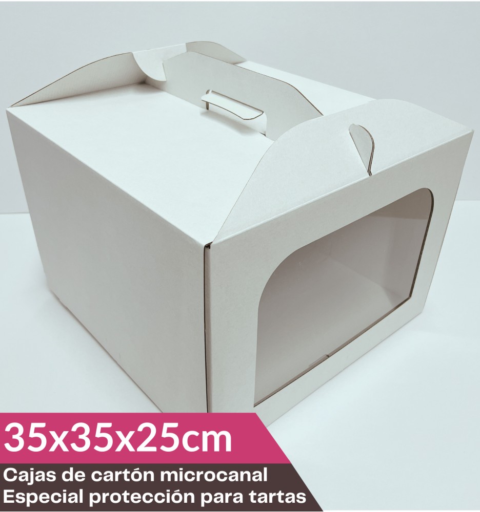 Caja para Tartas 35x35x25cm Blanca