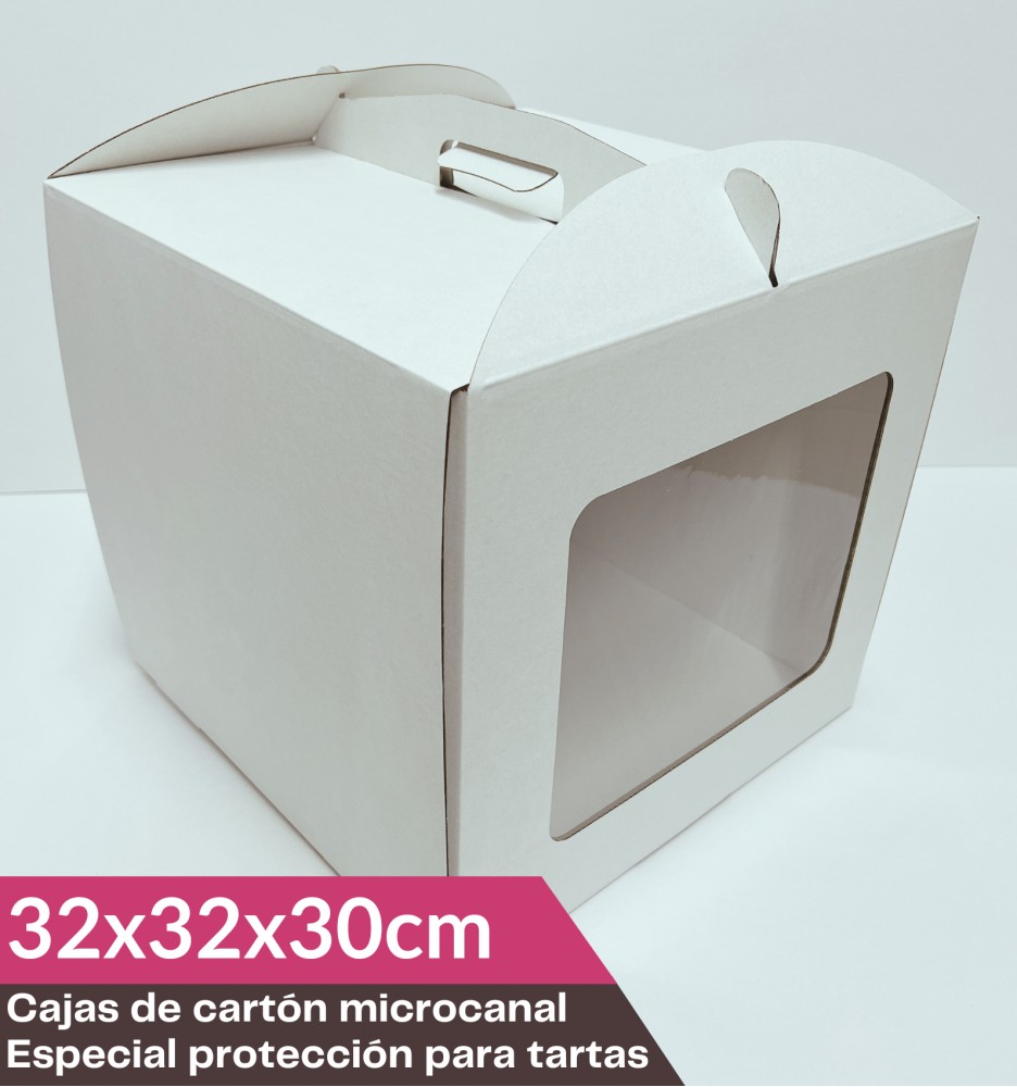 Caja para Tartas 32x32x30cm Blanca