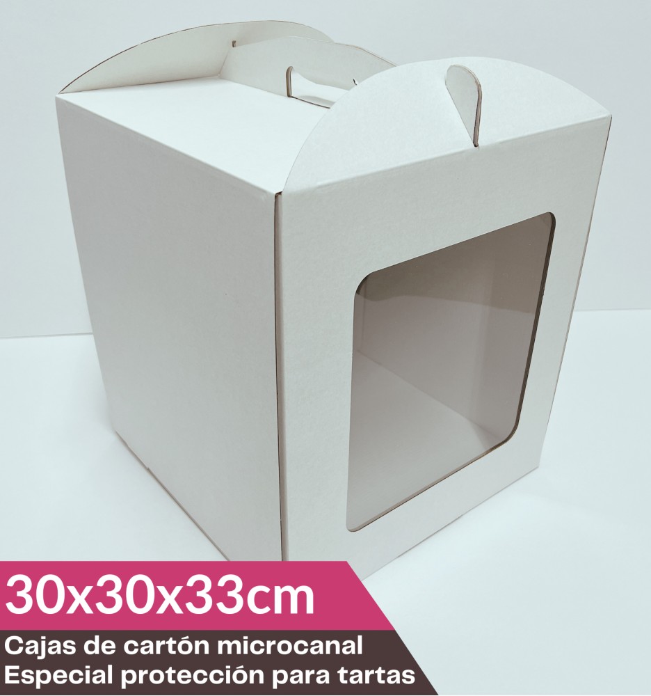 Caja para Tartas 30x30x33cm Blanca