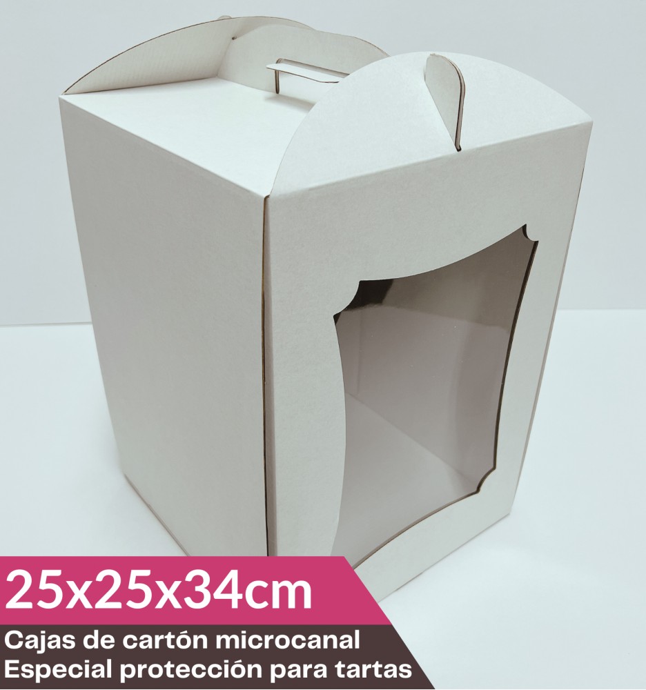 Caja para Tartas 25x25x34cm Blanca