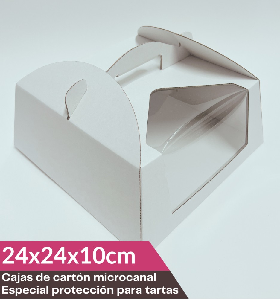 Caja para Tartas 24x24x10cm Blanca