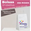 Bolsa Blanca 44+15x46cm Asa Rizada Personalizada