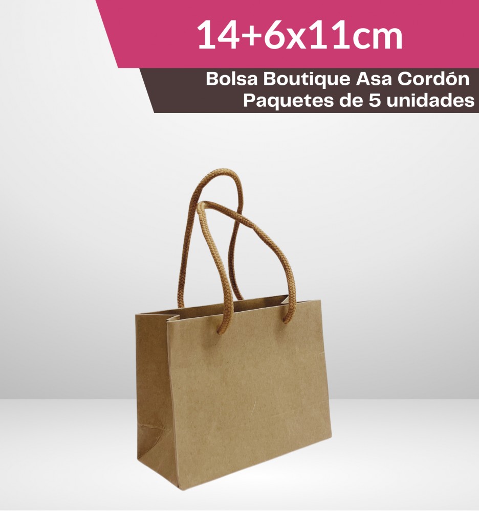 Bolsa Boutique Magenta 14+6x11cm