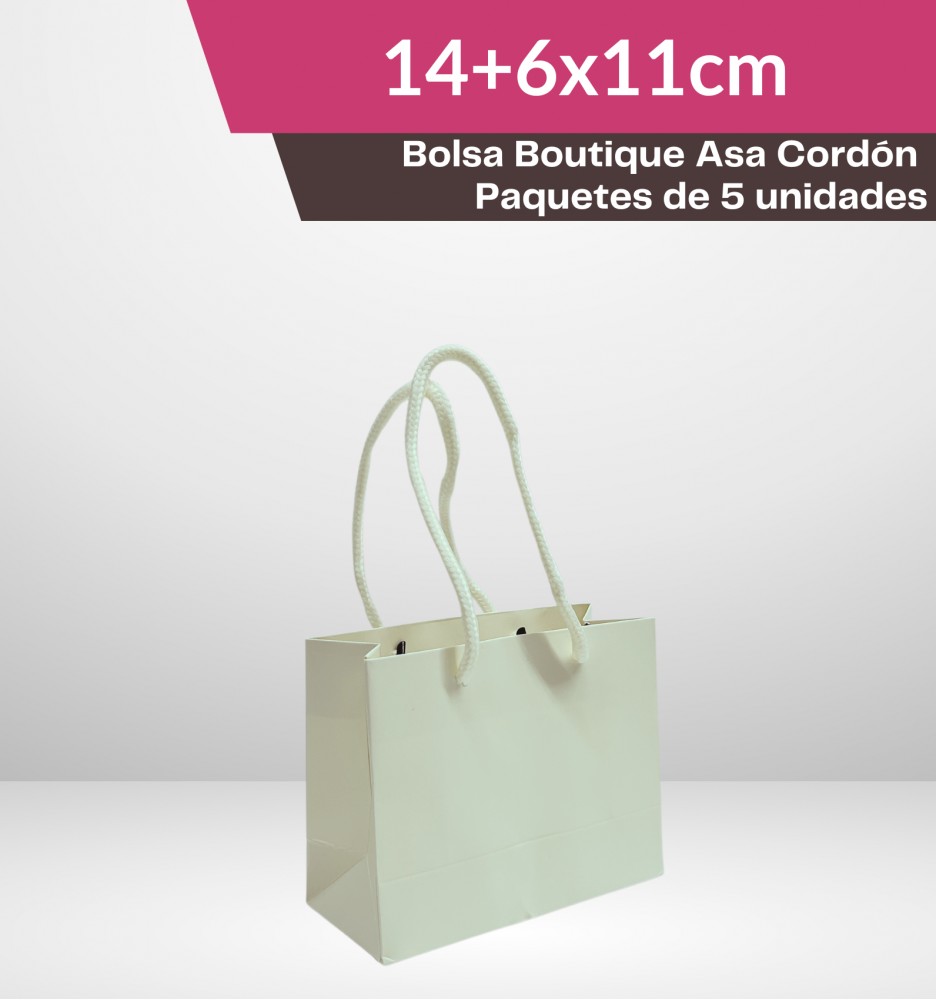 Bolsa Boutique Magenta 14+6x11cm