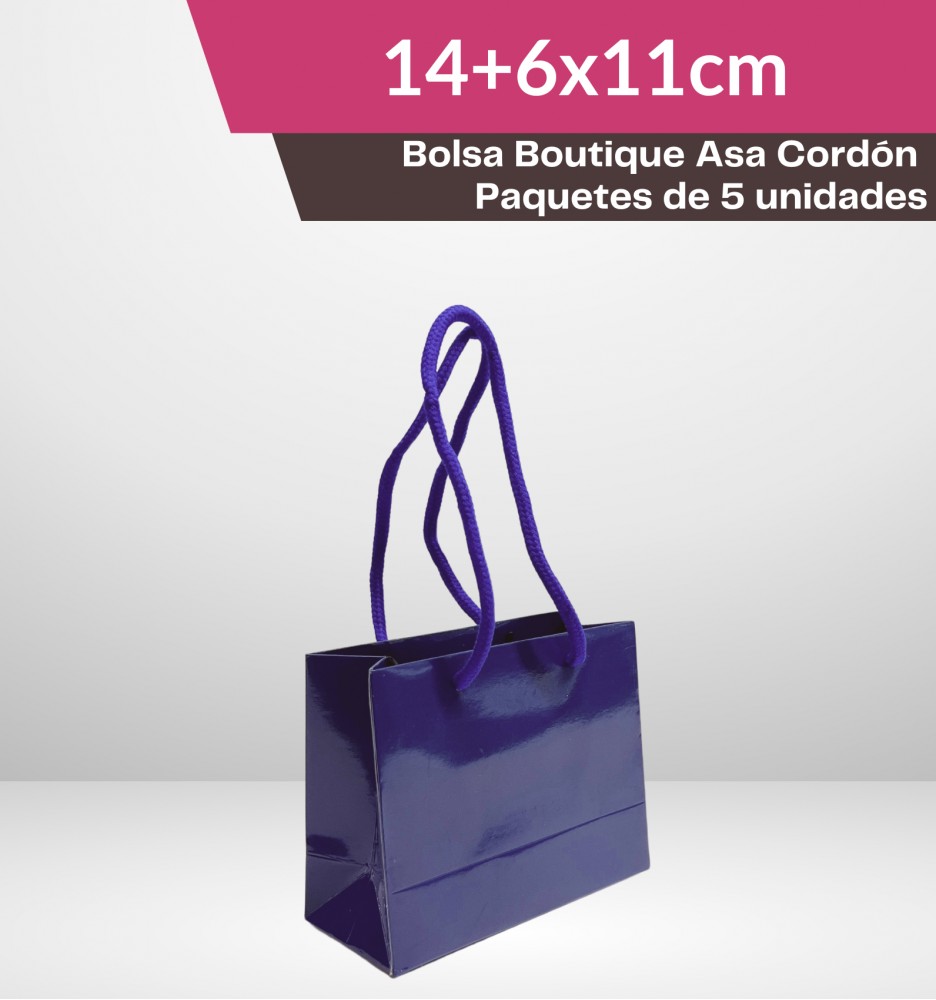Bolsa Boutique Crema 14+6x11cm