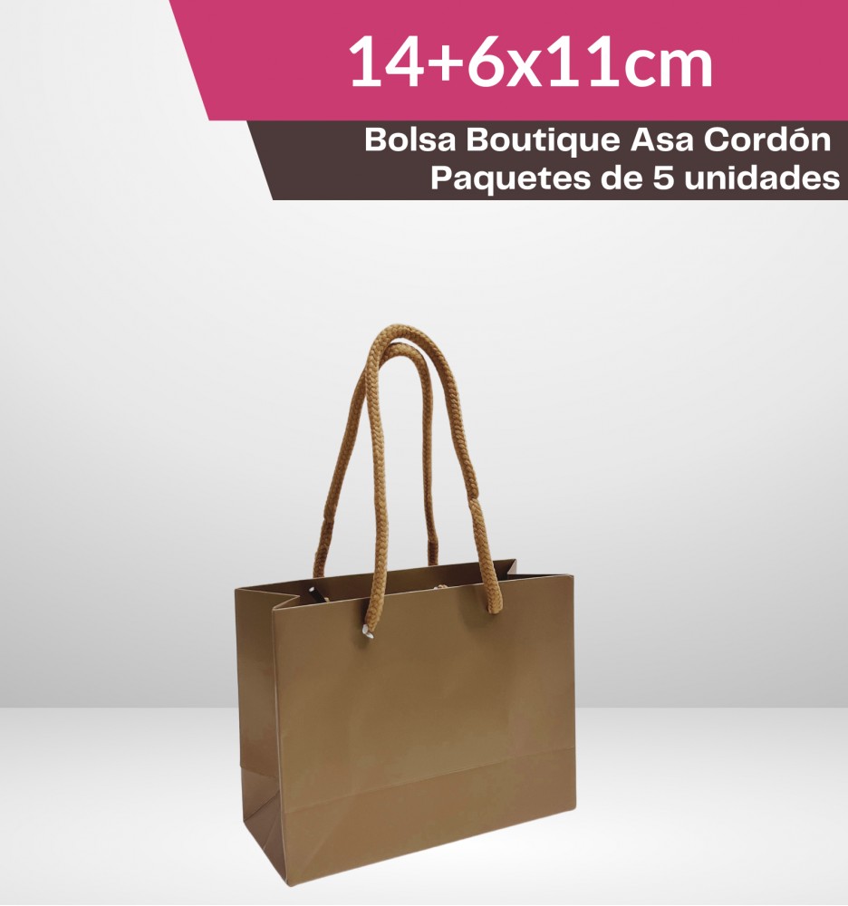 Bolsa Boutique Blanco 14+6x11cm