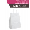 Bolsa Blanca Asa Rizada 18+8x24cm