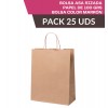 Bolsa Kraft Asa Rizada/Retorcida 25UDS