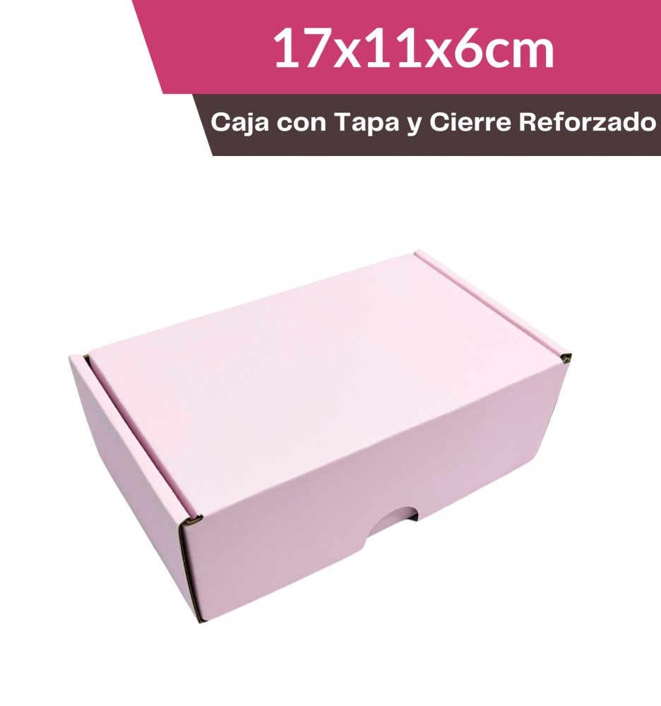 17x11x6cm / Pack de 5 Cajas / Caja Postal Rosa