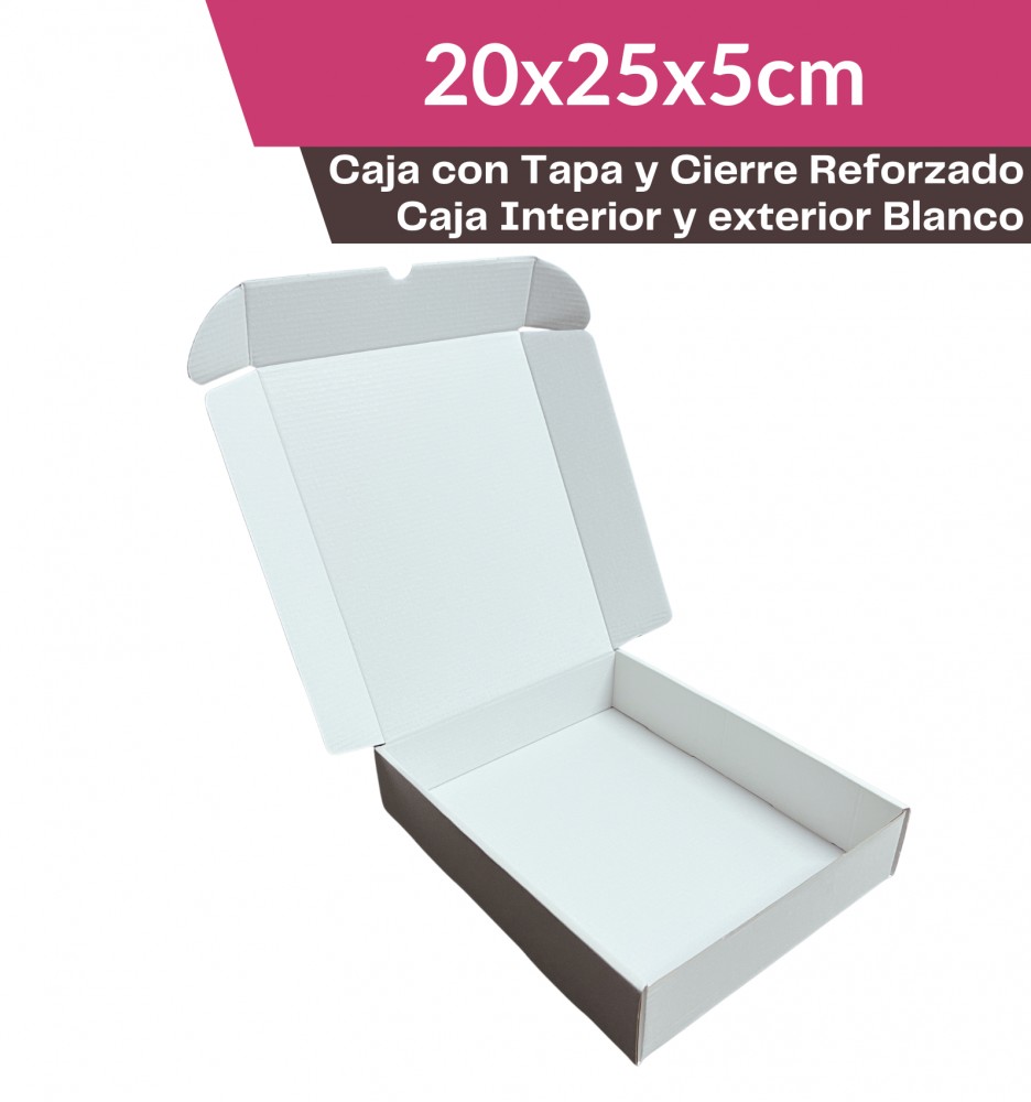 CAJA ENVÍO REFORZADA BLANCA INT Y EXT.