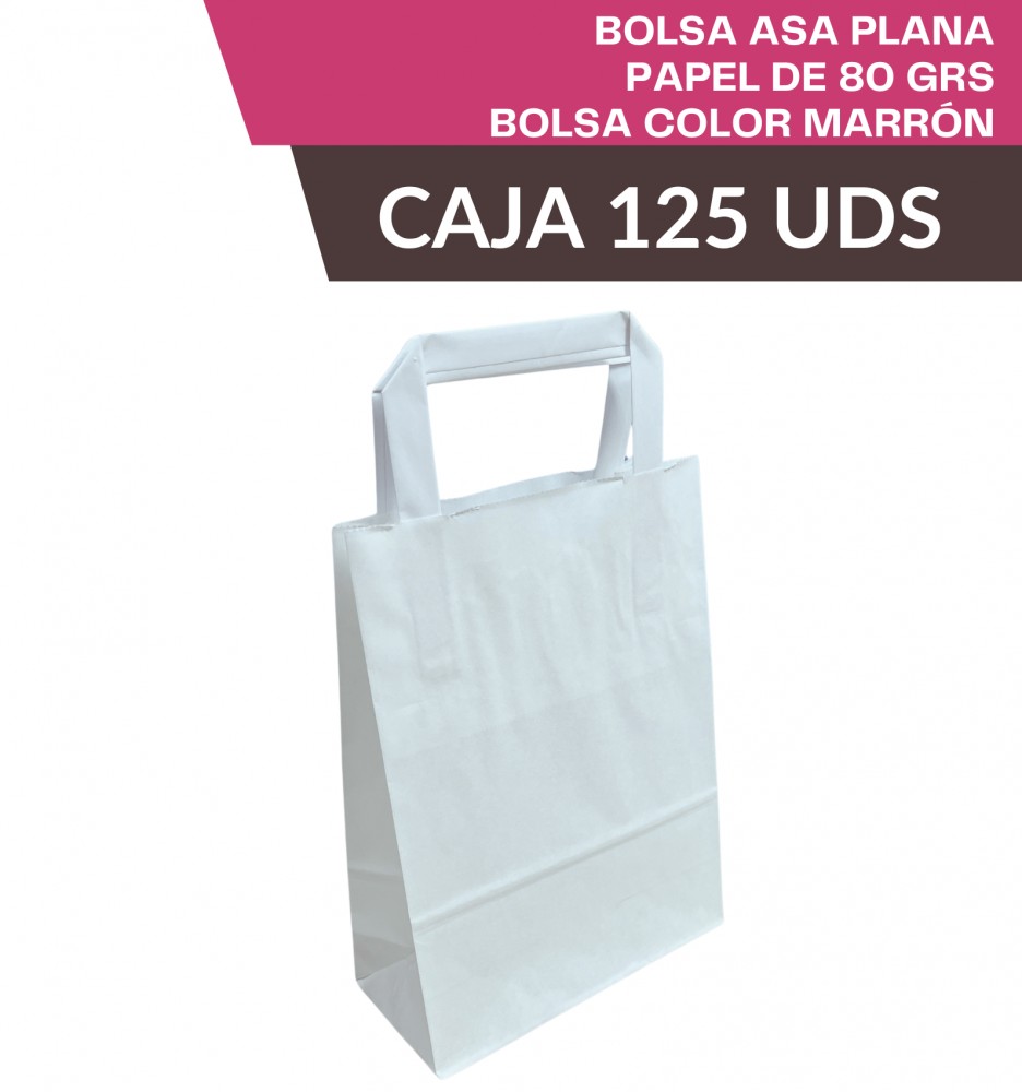 Bolsa Blanca Asa Plana 125uds