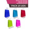 Bolsa Colores Asa Rizada 18+8x24cm 25UDS
