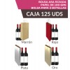 2 Botellas / Bolsa Kraft Asa Rizada/Retorcida 125uds