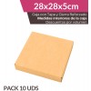 28x28x5cm / Pack de 10 Cajas / Caja Postal Marrón